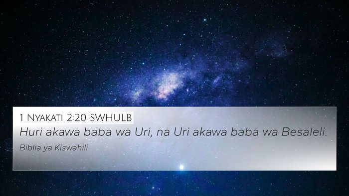 1 Nyakati 2:20 SWHULB 4K Wallpaper - Huri akawa baba wa Uri, na Uri akawa baba wa - 4K Wallpaper Bible Verse
