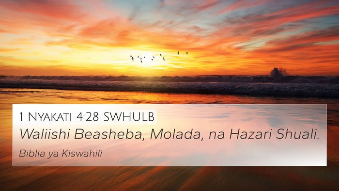 1 Nyakati 4:28 SWHULB Bible Verse Image