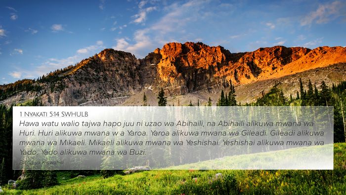 1 Nyakati 5:14 SWHULB 4K Wallpaper - Hawa watu walio tajwa hapo juu ni uzao wa - 4K Wallpaper Bible Verse