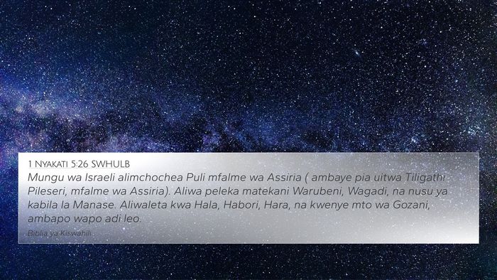 1 Nyakati 5:26 SWHULB Bible Verse Image