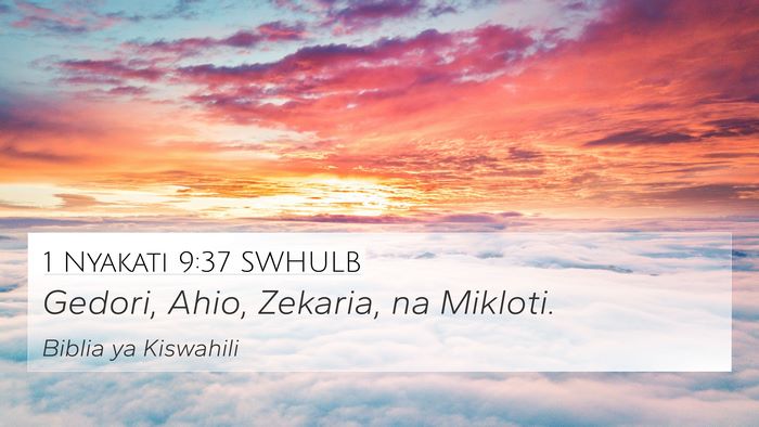 1 Nyakati 9:37 SWHULB Bible Verse Image