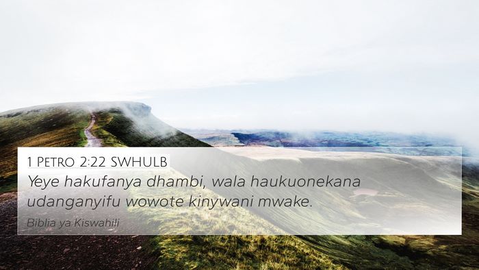 1 Petro 2:22 SWHULB Bible Verse Image