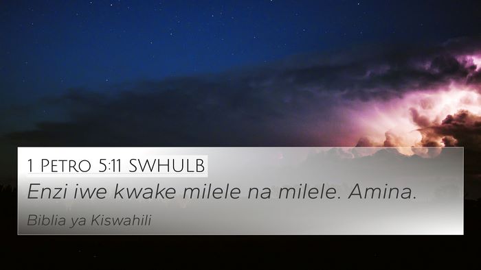 1 Petro 5:11 SWHULB Bible Verse Image