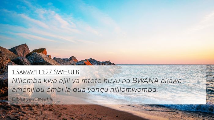 1 Samweli 1:27 SWHULB Bible Verse Image