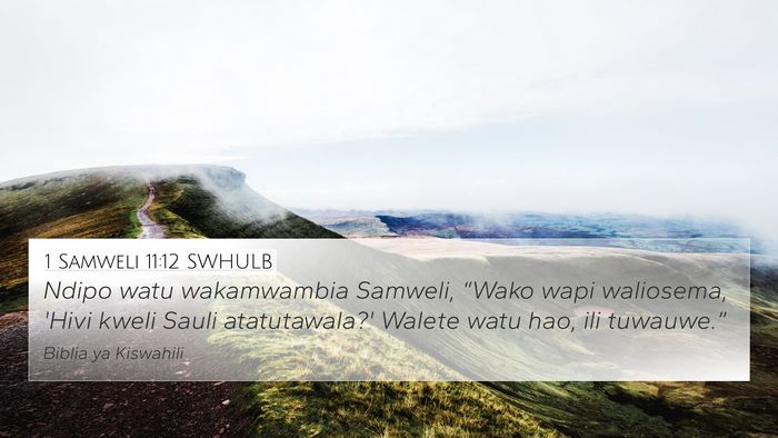 1 Samweli 11:12 SWHULB Bible Verse Image