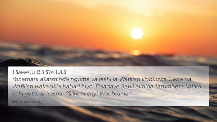 1 Samweli 13:3 SWHULB Bible Verse Image