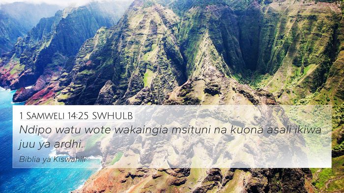 1 Samweli 14:25 SWHULB Bible Verse Image