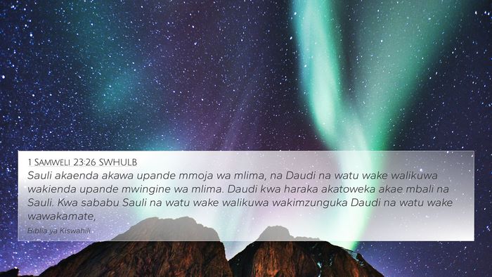 1 Samweli 23:26 SWHULB Bible Verse Image