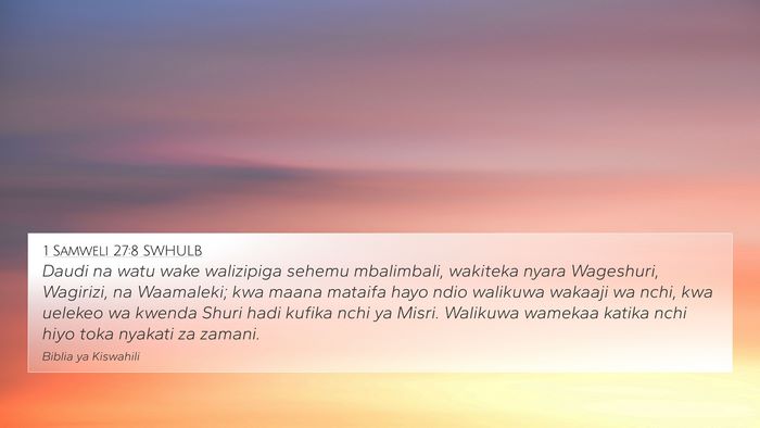 1 Samweli 27:8 SWHULB Bible Verse Image