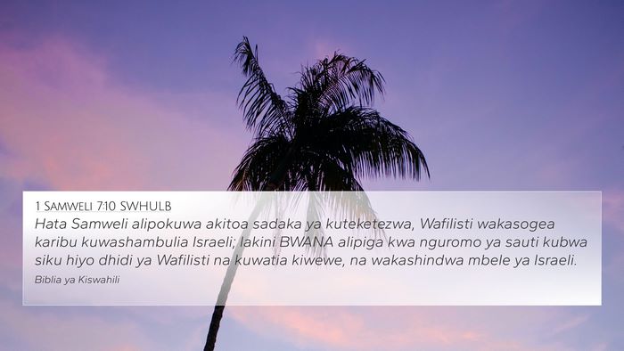 1 Samweli 7:10 SWHULB Bible Verse Image