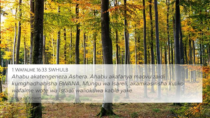 1 Wafalme 16:33 SWHULB Bible Verse Image