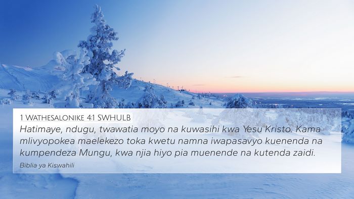 1 Wathesalonike 4:1 SWHULB Bible Verse Image