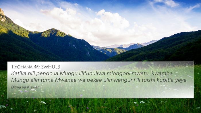 1 Yohana 4:9 SWHULB Bible Verse Image