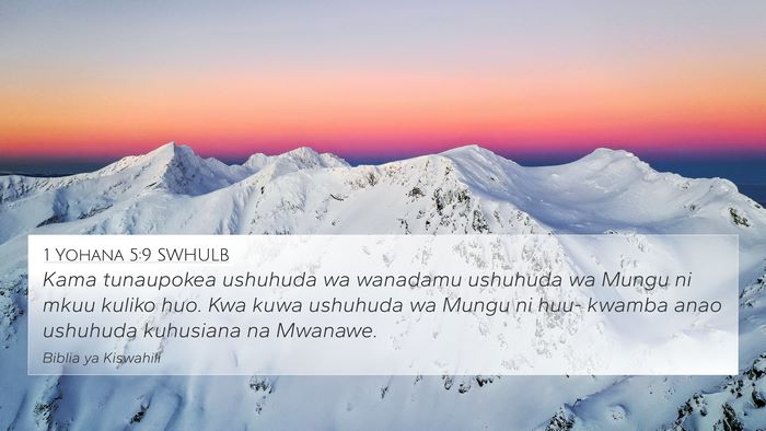 1 Yohana 5:9 SWHULB Bible Verse Image