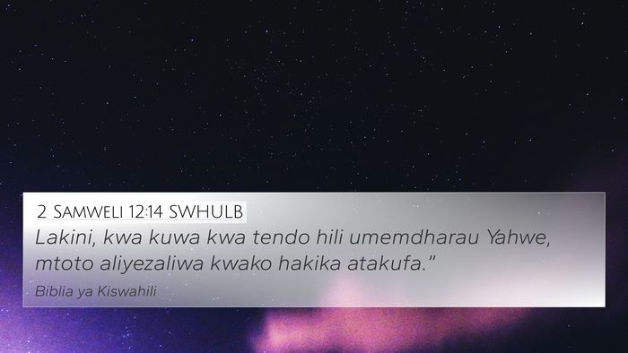 2 Samweli 12:14 SWHULB Bible Verse Image