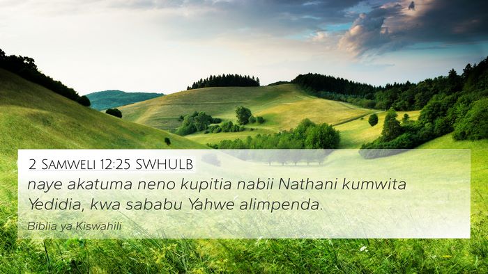 2 Samweli 12:25 SWHULB Bible Verse Image