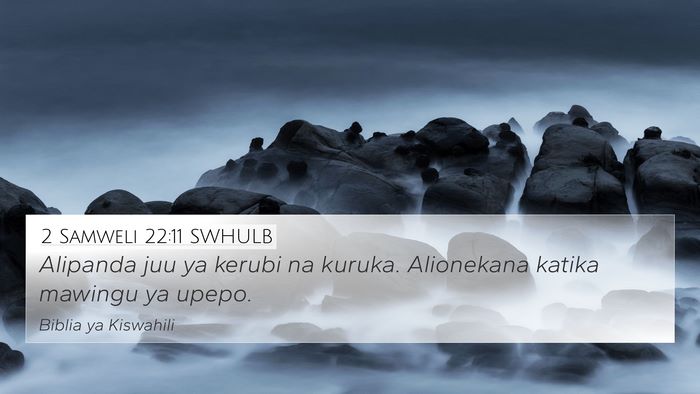 2 Samweli 22:11 SWHULB Bible Verse Image
