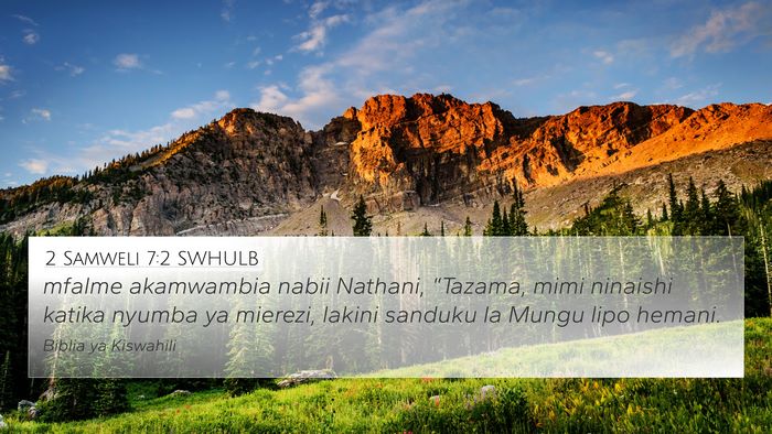2 Samweli 7:2 SWHULB Bible Verse Image
