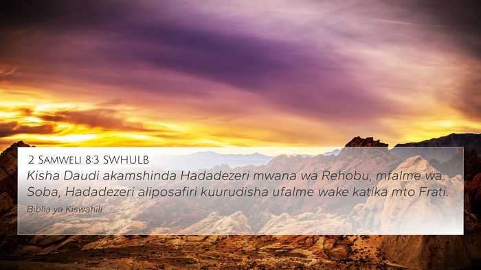 2 Samweli 8:3 SWHULB Bible Verse Image