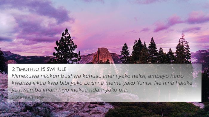 2 Timotheo 1:5 SWHULB Bible Verse Image