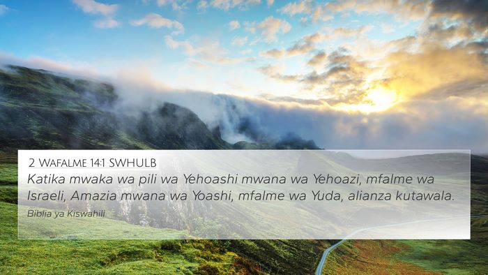 2 Wafalme 14:1 SWHULB Bible Verse Image