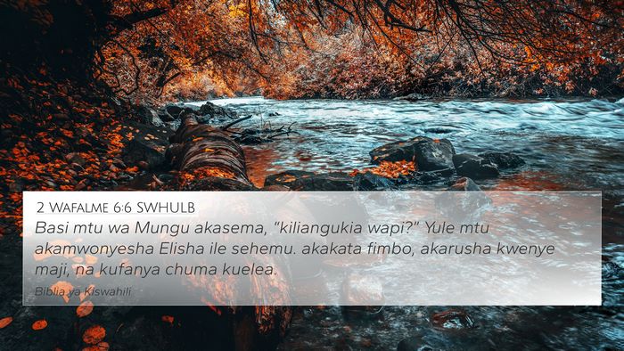 2 Wafalme 6:6 SWHULB 4K Wallpaper - Basi mtu wa Mungu akasema, “kiliangukia - 4K Wallpaper Bible Verse