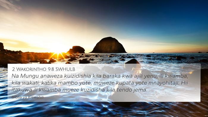 2 Wakorintho 9:8 SWHULB Bible Verse Image