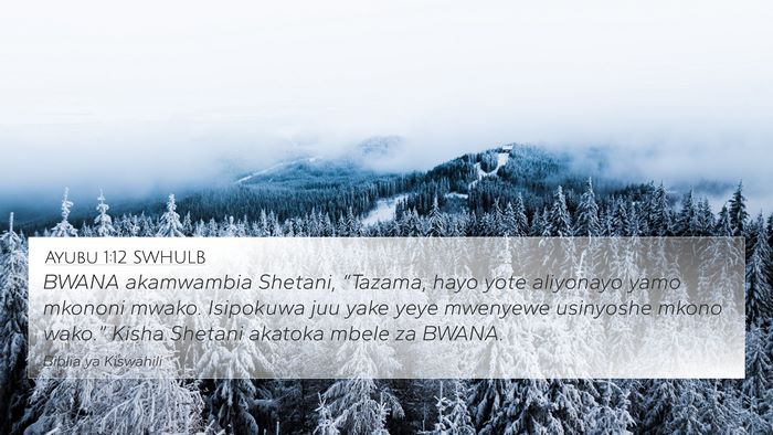 Ayubu 1:12 SWHULB Bible Verse Image