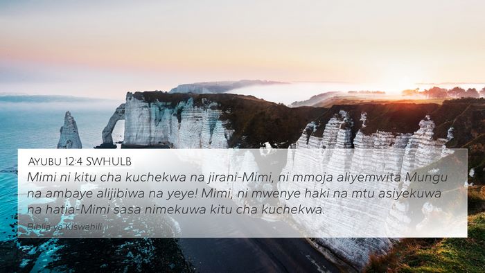 Ayubu 12:4 SWHULB Bible Verse Image