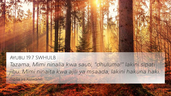 Ayubu 19:7 SWHULB Bible Verse Image