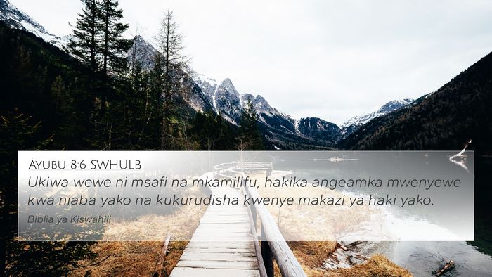 Ayubu 8:6 SWHULB Bible Verse Image