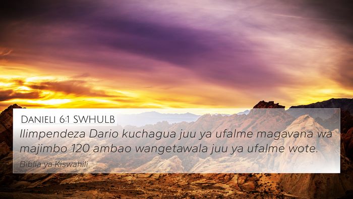 Danieli 6:1 SWHULB Bible Verse Image