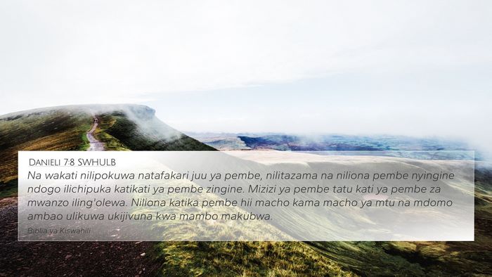 Danieli 7:8 SWHULB Bible Verse Image