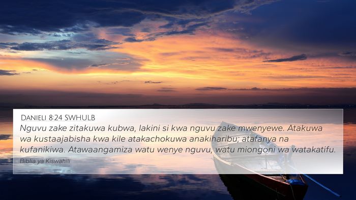 Danieli 8:24 SWHULB Bible Verse Image