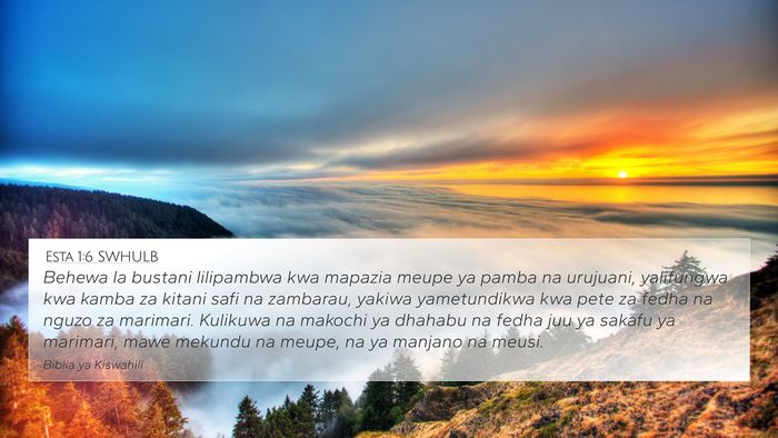 Esta 1:6 SWHULB 4K Wallpaper - Behewa la bustani lilipambwa kwa mapazia meupe ya - 4K Wallpaper Bible Verse