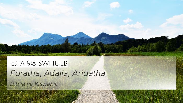 Esta 9:8 SWHULB 4K Wallpaper - Poratha, Adalia, - 4K Wallpaper Bible Verse