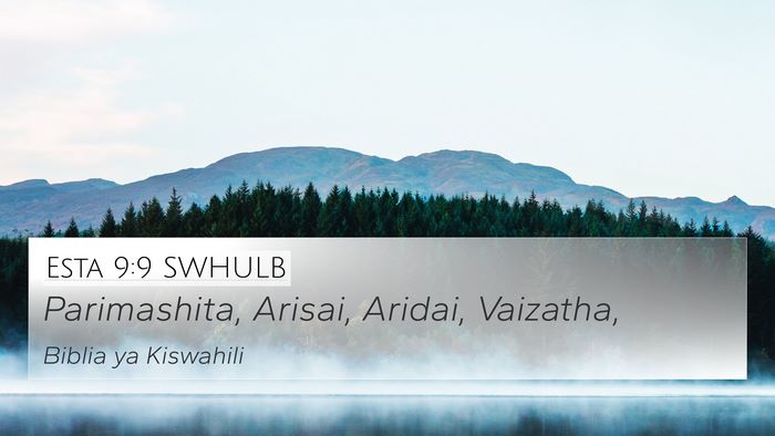 Esta 9:9 SWHULB 4K Wallpaper - Parimashita, Arisai, Aridai, - 4K Wallpaper Bible Verse