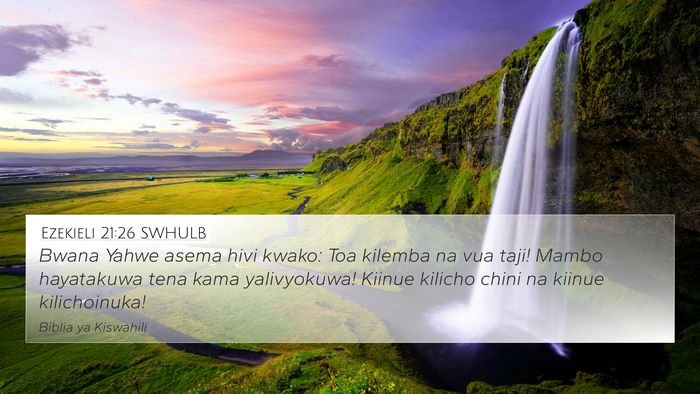 Ezekieli 21:26 SWHULB Bible Verse Image