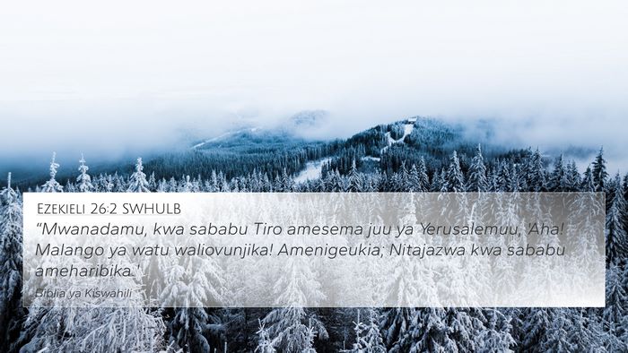 Ezekieli 26:2 SWHULB Bible Verse Image
