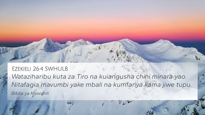 Ezekieli 26:4 SWHULB Bible Verse Image