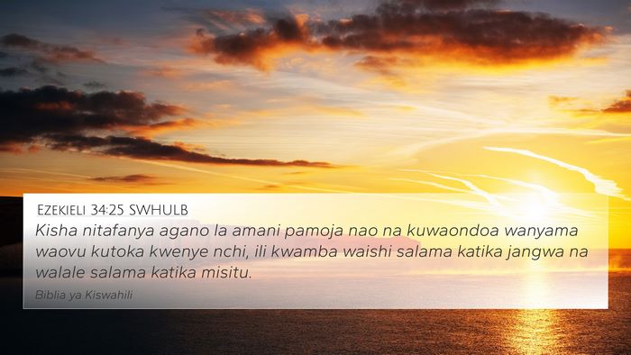 Ezekieli 34:25 SWHULB Bible Verse Image