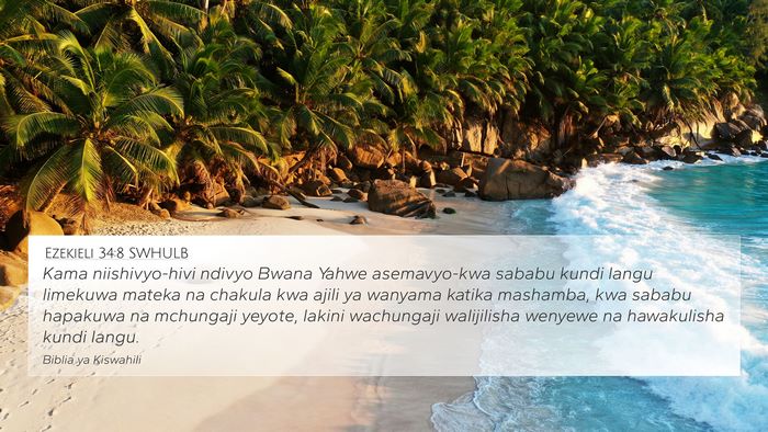 Ezekieli 34:8 SWHULB Bible Verse Image