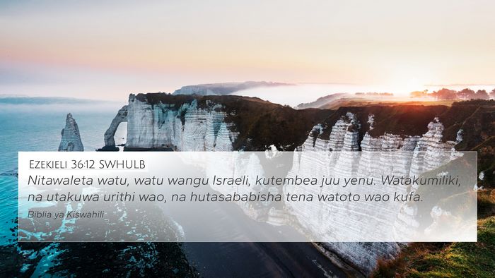 Ezekieli 36:12 SWHULB 4K Wallpaper - Nitawaleta watu, watu wangu Israeli, kutembea juu - 4K Wallpaper Bible Verse