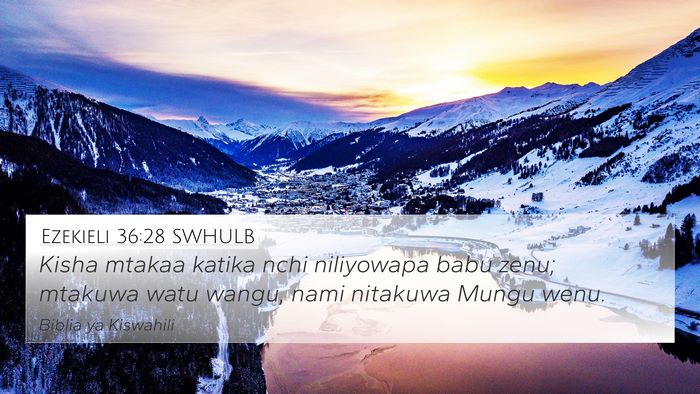 Ezekieli 36:28 SWHULB Bible Verse Image