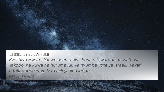 Ezekieli 39:25 SWHULB Bible Verse Image