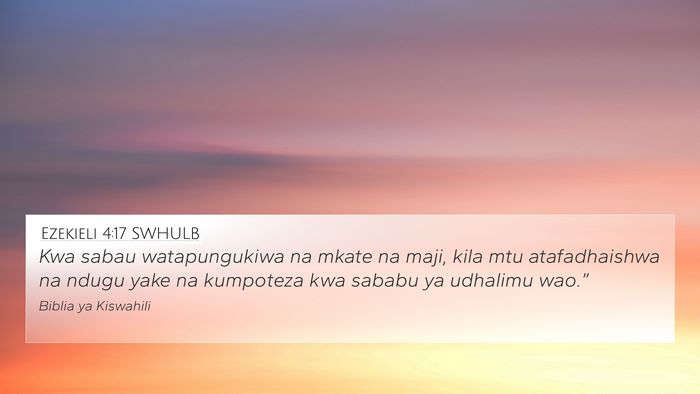 Ezekieli 4:17 SWHULB Bible Verse Image