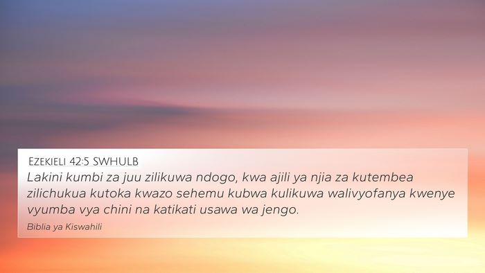 Ezekieli 42:5 SWHULB Bible Verse Image
