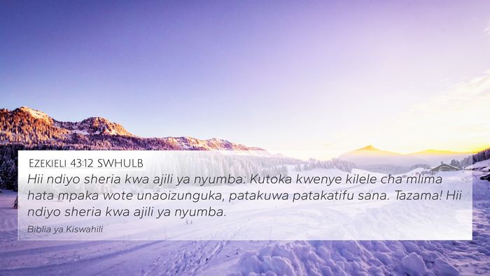 Ezekieli 43:12 SWHULB Bible Verse Image