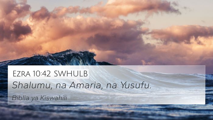 Ezra 10:42 SWHULB 4K Wallpaper - Shalumu, na Amaria, na - 4K Wallpaper Bible Verse