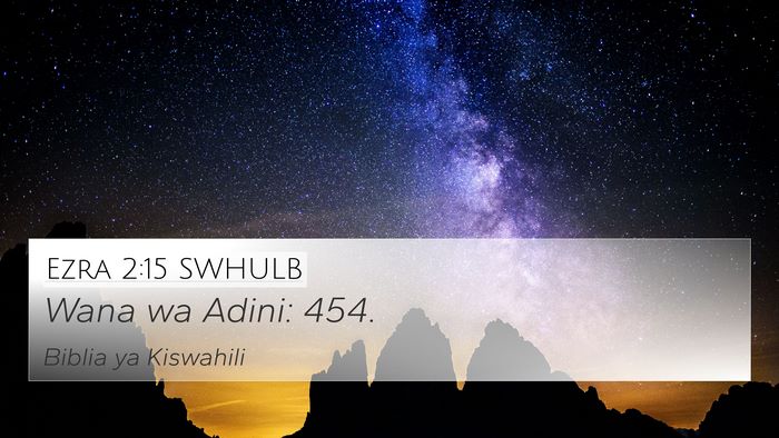 Ezra 2:15 SWHULB Bible Verse Image